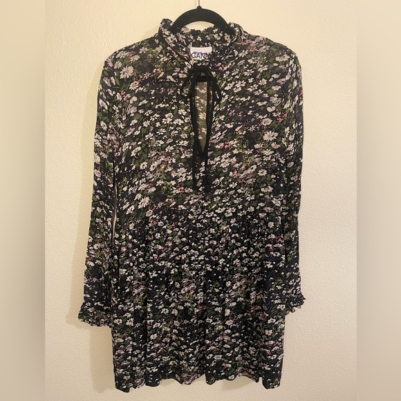 Ganni Floral Dress Small - Picture 2 of 7